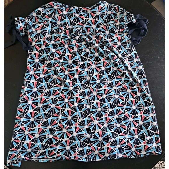 Crown & Ivy Women’s Large Midi Dress Mid Red White Blue Black Colorful Floral - Picture 2 of 6